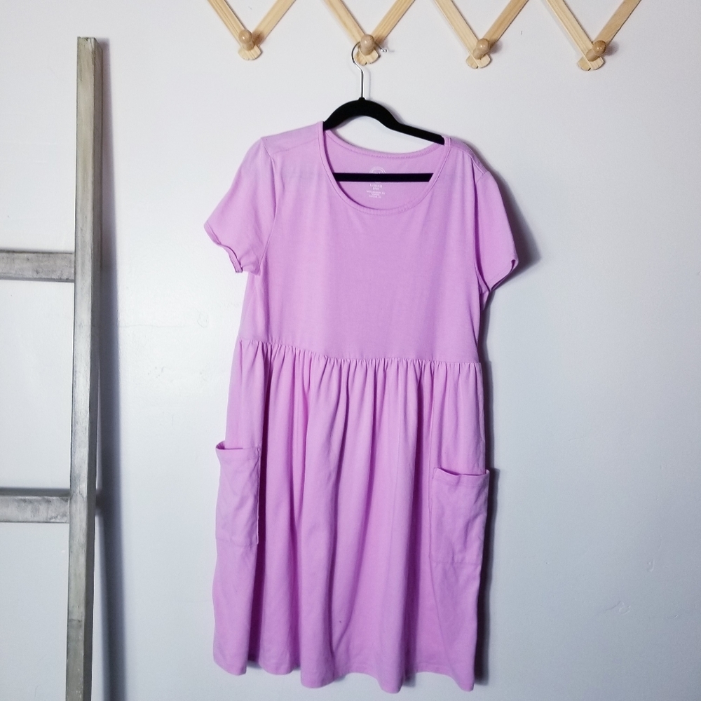 WONDER NATION GIRL'S DRESS WITH POCKETS SIZE LARGE 10/12 PLUS